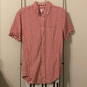 Men’s Merona SS button down red and white